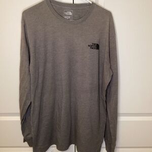 Mens The North Face Long‎ Sleeved Performance Tee Shirt XL Gray
